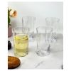 Oval Halo Tritan Glasses Drinking Set of 4 Hi Ball (15oz), Plastic Drinking Glasses, BPA Free Cocktail Glasses, Drinkware Set, Plastic Water Tumblers