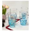 Swirl Acrylic Glasses Drinking Set of 4 (20oz), Plastic Drinking Glasses, BPA Free Cocktail Glasses, Drinkware Set, Hi Ball Plastic Water Tumblers