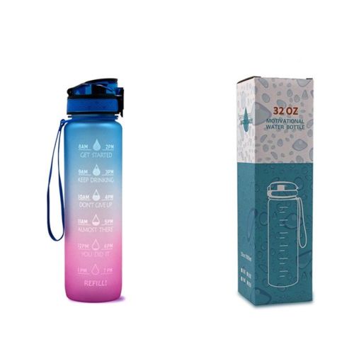 1L Tritan Water Bottle With Time Marker Bounce Cover Motivational Water Bottle Cycling Leakproof Cup For Sports Fitness Bottles 1L Tritan Water Bottle With Time Marker Bounce Cover Motivational Water Bottle Cycling Leakproof Cup For Sports Fitness Bottles