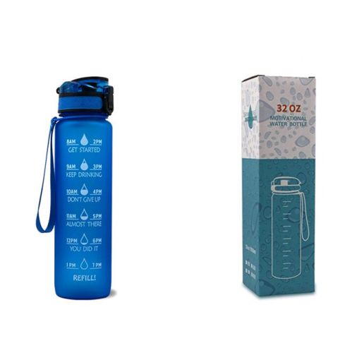 1L Tritan Water Bottle With Time Marker Bounce Cover Motivational Water Bottle Cycling Leakproof Cup For Sports Fitness Bottles 1L Tritan Water Bottle With Time Marker Bounce Cover Motivational Water Bottle Cycling Leakproof Cup For Sports Fitness Bottles