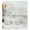 Oval Halo Acrylic Glasses Drinking Set of 4 Hi Ball (15oz), Plastic Drinking Glasses, BPA Free Cocktail Glasses, Drinkware Set, Plastic Water Tumblers